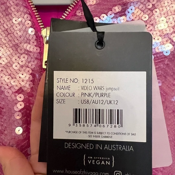 Zhivago Heated Activated The Video Wars Jumpsuit in Pink & Purple - Picture 7 of 9